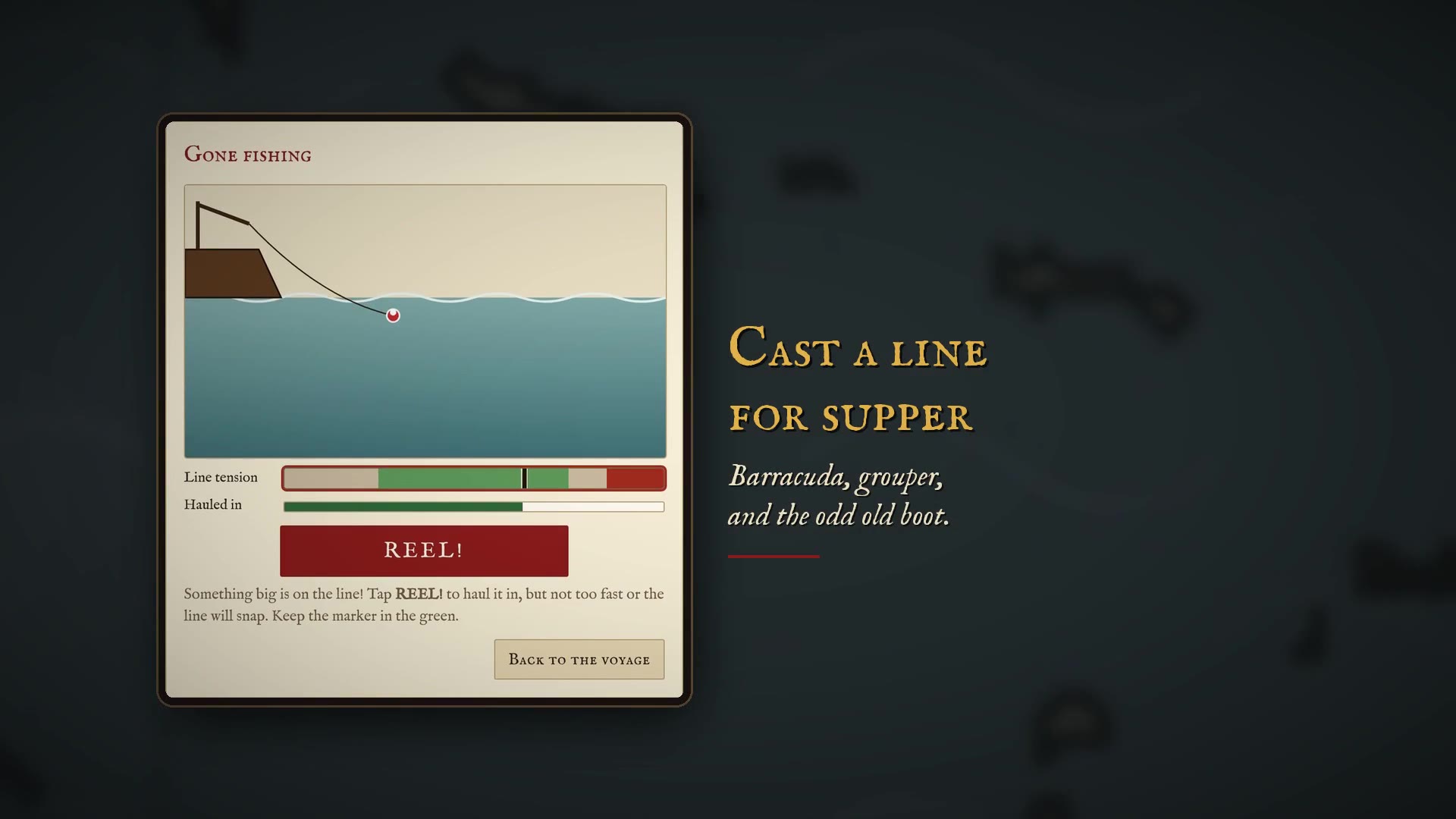 The fishing mini-game